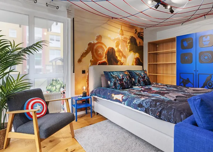 Apartment Edler Wohnraum Marvel Mit Balkon, Boxspringbett, Kaffeevollautomat, Lift & Parkplatz